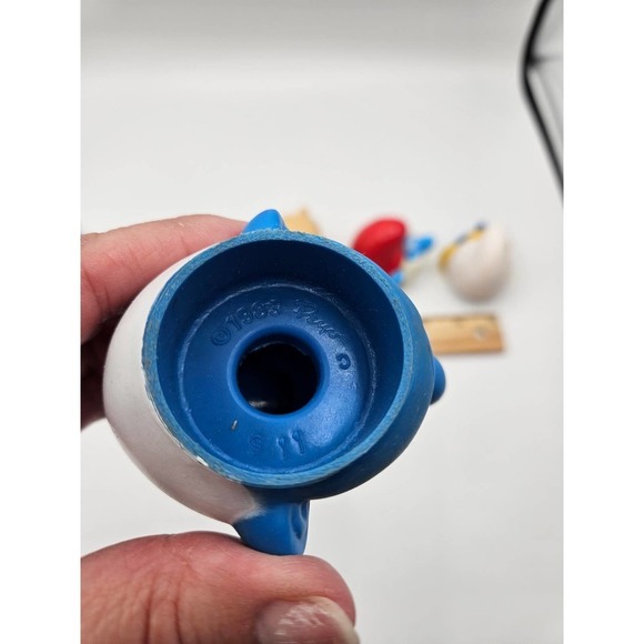 Smurfs Vintage 1983 Peyo Plastic Heads Collectible Toy Lot of 5 Finger Puppets - Picture 11 of 11